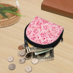 Pink Rose Print Coin Purse