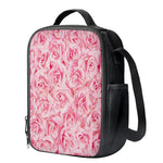 Pink Rose Print Crossbody Lunch Bag