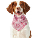 Pink Rose Print Dog Bandana