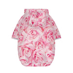 Pink Rose Print Dog Zip Up Hoodie