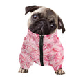 Pink Rose Print Dog Zip Up Jacket