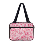 Pink Rose Print Double Strap Bible Bag