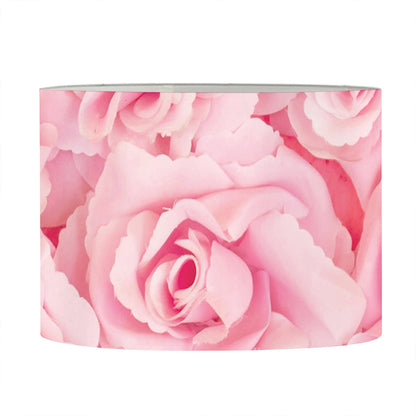 Pink Rose Print Drum Lamp Shade