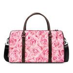 Pink Rose Print Duffle Bag