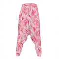 Pink Rose Print Hammer Pants
