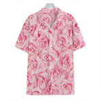 Pink Rose Print Hawaiian Shirt