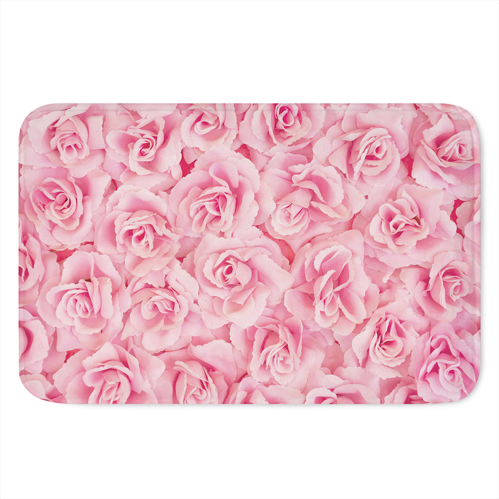 Pink Rose Print Indoor Door Mat