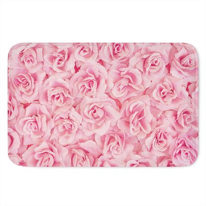 Pink Rose Print Indoor Door Mat