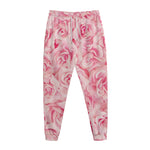 Pink Rose Print Jogger Pants