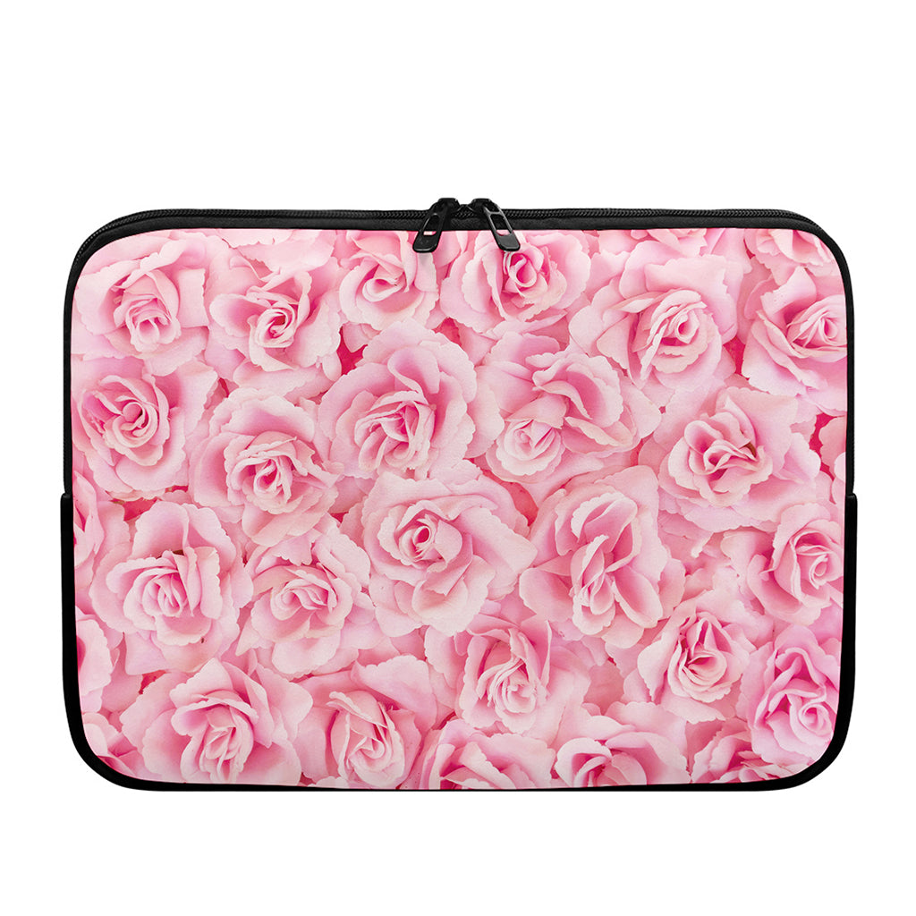 Pink Rose Print Laptop Sleeve