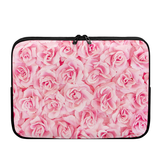 Pink Rose Print Laptop Sleeve