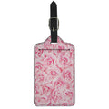 Pink Rose Print Luggage Tag
