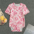 Pink Rose Print Men's Bodysuit