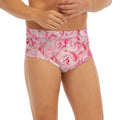 Pink Rose Print Men's Briefs