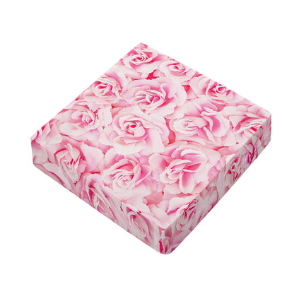 Pink Rose Print Outdoor Seat Cushion Cover