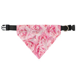 Pink Rose Print Over The Collar Dog Bandana