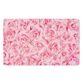 Pink Rose Print Polyester Doormat