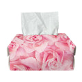 Pink Rose Print Rectangle Tissue Box Cover
