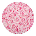 Pink Rose Print Round Blanket