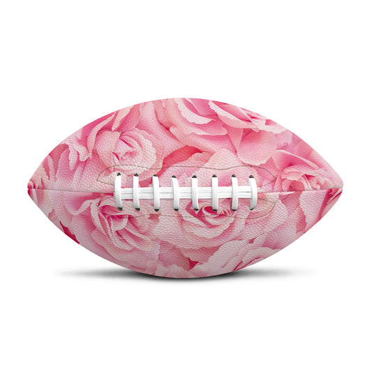 Pink Rose Print Rugby Ball