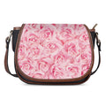 Pink Rose Print Saddle Bag
