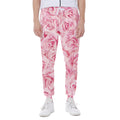 Pink Rose Print Joggers