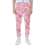 Pink Rose Print Scuba Joggers
