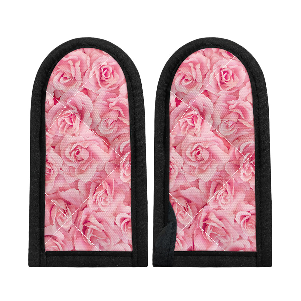Pink Rose Print Skillet Handle Cover