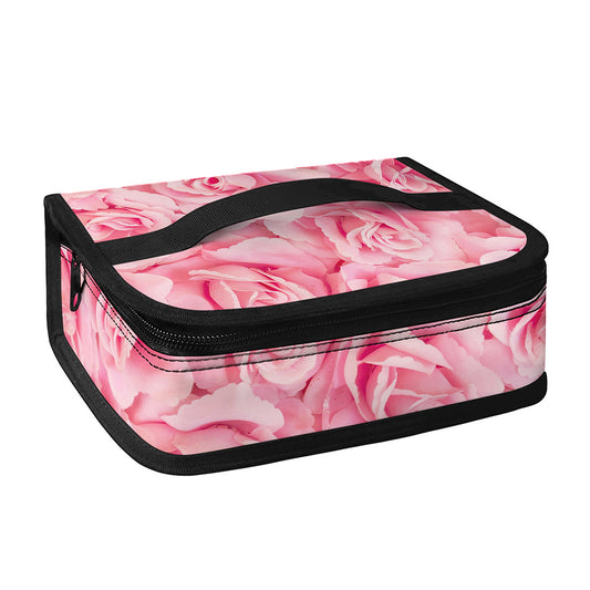 Pink Rose Print Small Lunch Bag
