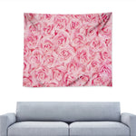 Pink Rose Print Tapestry