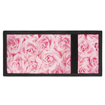 Pink Rose Print Trifold Wallet