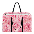 Pink Rose Print Utility Tote Bag