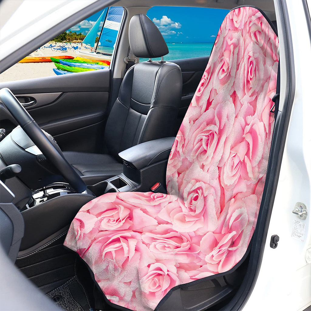 Pink Rose Print Waterproof Car Seat Cover