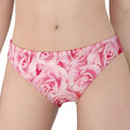 Pink Rose Print Women's Panties