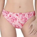 Pink Rose Print Women's Thong