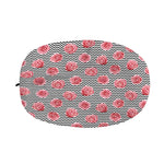 Pink Rose Zigzag Pattern Print Car Side Mirror Covers
