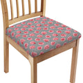 Pink Rose Zigzag Pattern Print Chair Cushion Cover