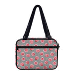 Pink Rose Zigzag Pattern Print Double Strap Bible Bag