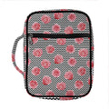 Pink Rose Zigzag Pattern Print Front Pocket Bible Bag