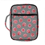 Pink Rose Zigzag Pattern Print Front Pocket Bible Bag
