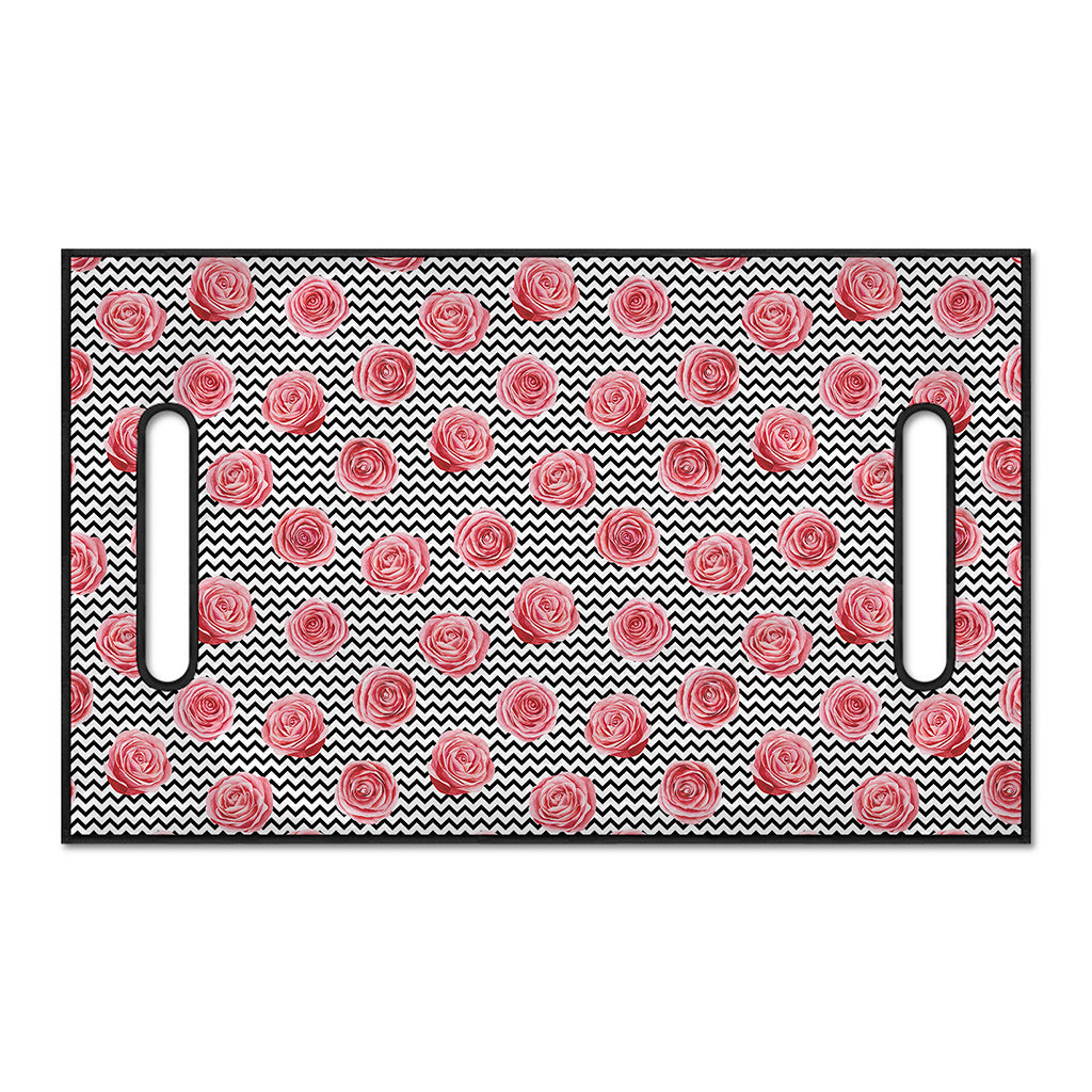 Pink Rose Zigzag Pattern Print Golf Cart Seat Cover