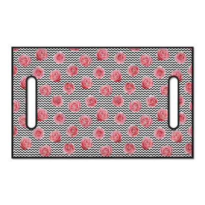 Pink Rose Zigzag Pattern Print Golf Cart Seat Cover