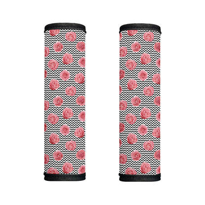 Pink Rose Zigzag Pattern Print Handle Covers