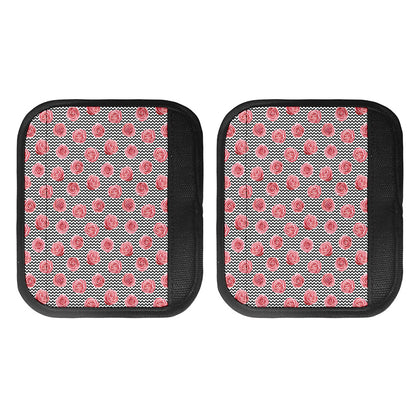 Pink Rose Zigzag Pattern Print Handle Covers