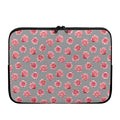 Pink Rose Zigzag Pattern Print Laptop Sleeve