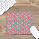 Pink Rose Zigzag Pattern Print Mouse Pad