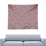 Pink Rose Zigzag Pattern Print Tapestry