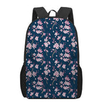 Pink Sakura Cherry Blossom Pattern Print 17 Inch Backpack