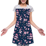 Pink Sakura Cherry Blossom Pattern Print Adjustable Apron