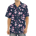 Pink Sakura Cherry Blossom Pattern Print Aloha Shirt
